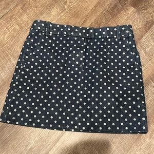 J. Crew Size 0 Polka Dot Denim Skirt 💙